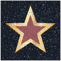 Hollywood star with diamonds - 733871698