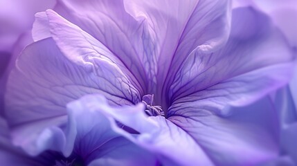 Peaceful Petunia Unfolding, peaceful hues of purple and white.
