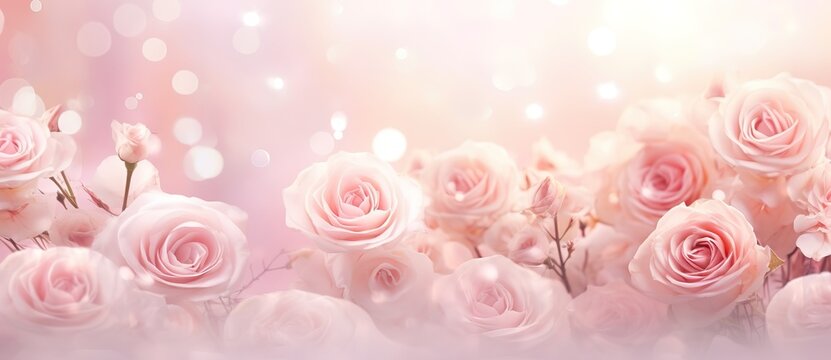 beautiful pink roses background