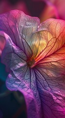 Petunia Splendor: Revel in the splendor of a petunia's vibrant colors and graceful form in portrait mode.