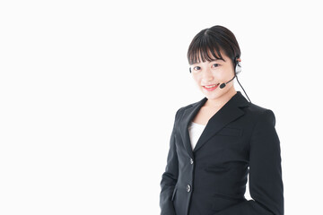 若い女性オペレーター・同時通訳イメージ