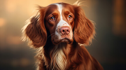 Dog. Setter on a blurred background