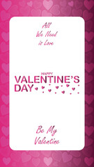 Fototapeta na wymiar Happy valentines day. Vector banner, greeting card, flayer, poster, with text Happy valentines day
