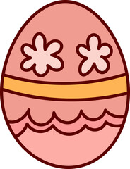 Easter children and rabbit eggs cute spring hand drawn illustration