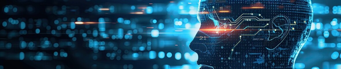 a banner for a website ai technology design