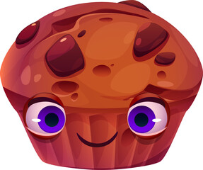 Smiling Muffin Character