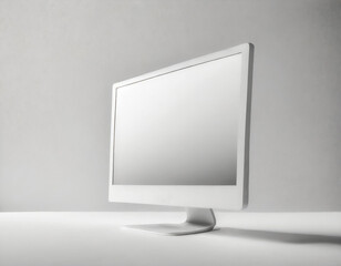 Computer monitor n white background. office equipment.