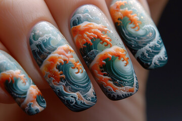 Nail art art japonais