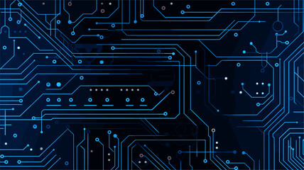 Circuit board-inspired background with stylized electronic components  conveying the technological essence of artificial intelligence. simple minimalist illustration creative