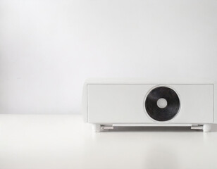 Projector on white background. office equipment.