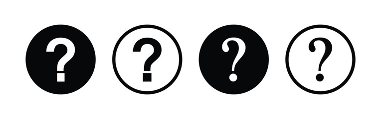 Question mark icon symbol, qestion mark clip art vector illustration