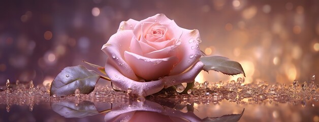 beautiful pink rose flower