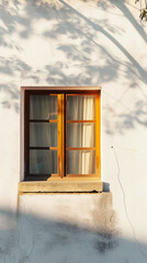 Obraz premium Lonely window on the white wall
