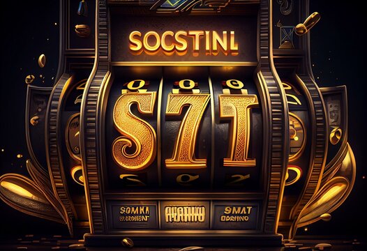 Slot Casino Game Banner. Generative AI