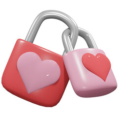 Heart shaped padlock