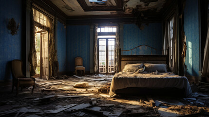 Fototapeta na wymiar Abandoned hotel