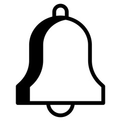 Notification bell icon. Alarm symbol. Incoming inbox message. Ringing bells. Alarm clock and smartphone application alert.