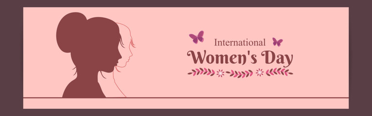 Vector illustration of International Womens Day social media feed template