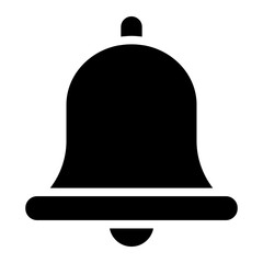 Notification bell icon. Alarm symbol. Incoming inbox message. Ringing bells. Alarm clock and smartphone application alert.
