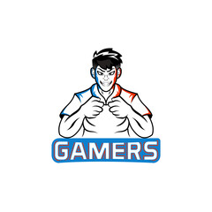 Gamer logo colorful design