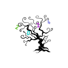2024 helloween tree logo design