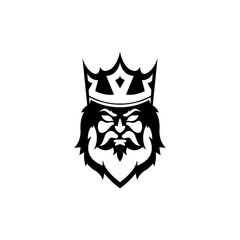 King b & w logo icon concept