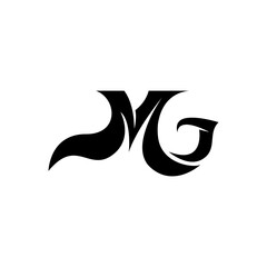 M G logo design concept