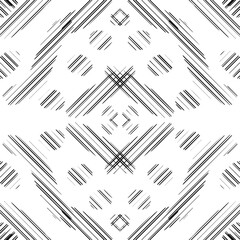 Abstract seamless pattern with geometric elements. Repeating background. Vector illustration.