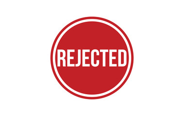 Red Rejected Rubber Stamp Seal Vector