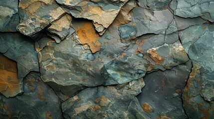 A slate rock texture showcasing the rich, earthy greens from the Grow Your Own palette