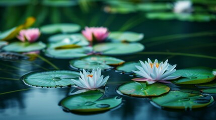 Pond serenity with Grow Your Own-colored lily pads