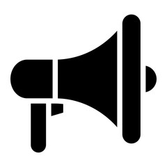 Megaphone icons set. Electric megaphone symbol with sound. Loudspeaker megaphone icon