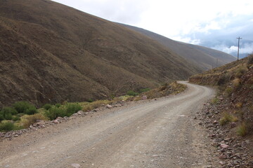 Fototapeta na wymiar Rural landscape and mountains in northwest Argentina 