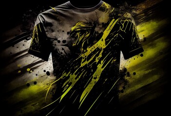 Tshirt abstract grunge background for extreme sport jersey team, motocross, car racing, cycling, fishing, diving, leggings, football, gaming. Generative AI