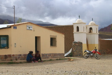 Rural landscape and mountains in northwest Argentina
