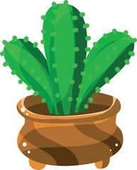 Single icon of cactus plant