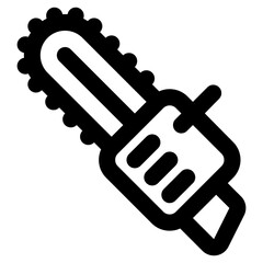 chainsaw vector outline icon