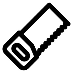 hand saw vector outline icon