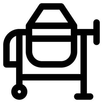 recommend clip art: cement mixer vector outline icon