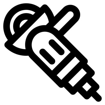 black angle grinder tool icon clip art preview