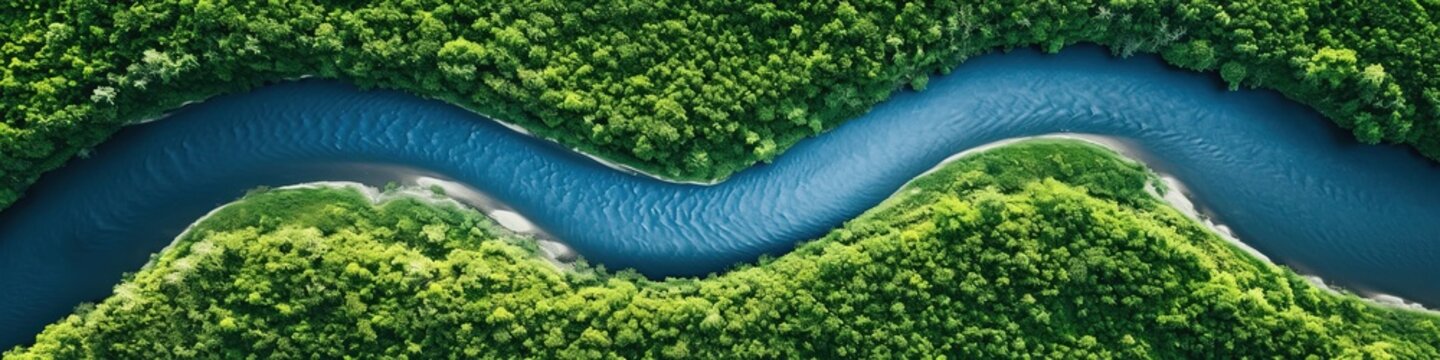 river top view white background