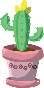 Single icon of cactus plant