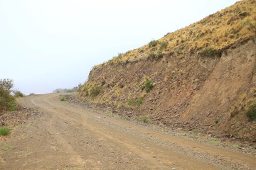 Rural landscape and mountains in northwest Argentina
