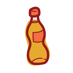 Soda Bottle vector illustration flat design colorful