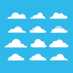 Tapeten Sky with clouds blue Set Cloud Abstract cloudy vector illustration design  © Fatin