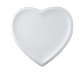 white plate in shape of heart transparent png