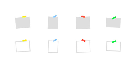 Wall sheets icons set. Photo mockup. Flat style