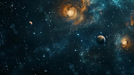 Fototapeten A cosmic style with planets stars or galaxies, galaxy desktop wallpaper universe background  © oldwar