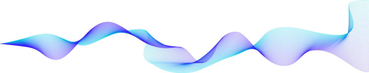 Fotobehang Vector wave dynamic music lines. Blue-violet abstract lines. Sound waves on transparent background for your design. PNG image © The Best Stocker