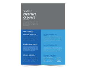 Corporate business flyer design and vector template.